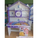 Bàn học liền kệ sách  nhựa Đài Loan màu tím