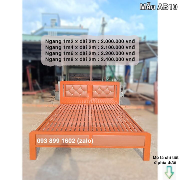 Giường ngủ, giường sắt 1m4 x 2m tại quận 1, 2, 3, 4, 5, 6, 7, 8, 9, 10, 11, 12, Bình Tân, Tân Bình, Tân Phú, Phú Nhuận, Gò Vấp, Thủ Đức, Bình Chánh, Dĩ An, Thuận An, Biên Hòa