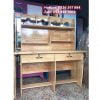 Bàn học đôi gỗ 1m2 có kệ sách đẹp AB167 Bàn học đôi gỗ 1m2 có kệ sách đẹp AB167