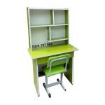 Bộ bàn ghế học sinh 80cm có kệ sách màu xanh lá
