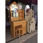 Bộ bàn phấn trang điểm đẹp bằng gỗ AB02