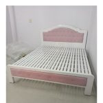 Giường sắt đơn kiểu mới 1m2 mẫu màu nâu - KM02