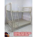 Giường sắt 2 tầng cao cấp kích thước đa dạng màu kem đẹp nhất