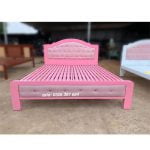 Giường sắt đơn Hoàng Gia mẫu màu hồng - HG03