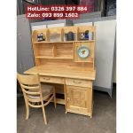 Bàn học sinh 1m gỗ tự nhiên có đồng hồ kiểu mới