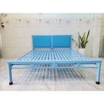 Giường ngủ đơn giá rẻ xanh dương 1m8x2m